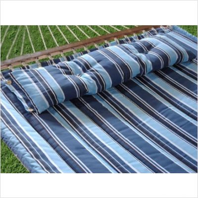 Bliss Hammocks BQH-482 European Quilted Hammock (Dark Blue / Light Blue)