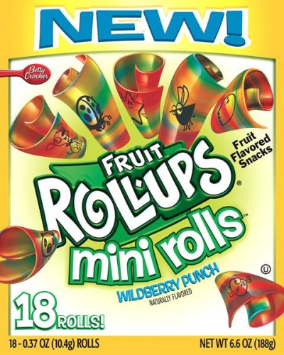 Betty Crocker Fruit Roll Ups, Mini Rolls - Wildberry Punch, 18-count Box, 6.6-Ounce Boxes... by Betty Crocker