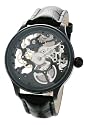 Davis - 0893 - Montre Homme - Retro Skeleton - Mécanique Analogique - Squelette - Bracelet en Cuir Noir