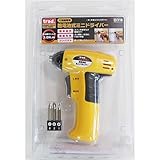 ( お徳用 2個セット) TRAD 乾電池式ミニドライバー 【コードレスタイプ】 軽量 TDB-098O イエロー(黄) 〔DIY用品 大工道具〕