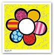 Flower Power I by Romero Britto 16.5"x16.5" Art Print Poster