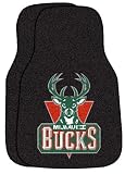 Fan Mats 9325 NBA - Milwaukee Bucks 18" x 27" Carpeted Car Mat Set