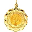 14K Yellow Gold Miraculous Medal - 25.00x21.00mm