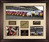 Jeff Gordon Framed Brickyard Panoramic w/ Autographed Card & Brick/Track Piece