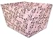Trend Lab 101799 Large Fabric Storage Bin- Willow Pink Vine Percale Covered Wire Frame