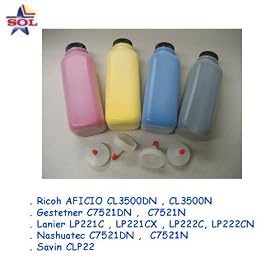 7,000 pages (B, C, M, Y) Ricoh Color Type 165 High Yield Toner Refill Kit (402552 , 402553 , 402554 , 402555) for Ricoh AFICIO CL3500 , CL3500N, CL3500DN