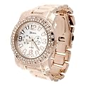 Geneva Platinum Mens Round Bezel Like Watch - 8"