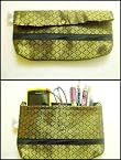 Clutches - Rich Green printed small clutch::Make up pruse
