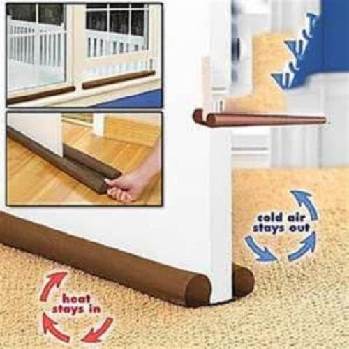 Twin Draft Guard Door Draft Stopper 33" Blocks Air for Doors & Windows Leaks Summer & Winter