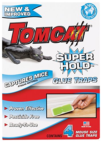 Tomcat Super Hold Mouse Size Glue Traps, 4-Pack (Super Hold Formula) Tomcat Super Hold Mouse Size Glue Traps, 4-Pack (Super Hold Formula)