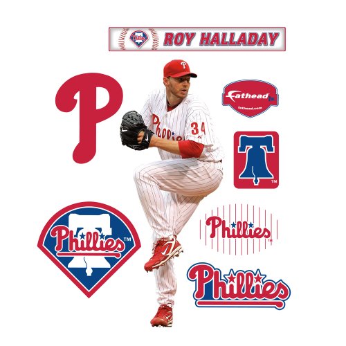 Fathead MLB Philadelphia Phillies Roy Halladay  Junior Wall Graphic