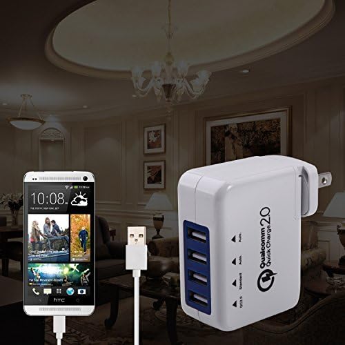 Tvoka® 24W USB Wall Charger with Qualcomm Quick Charge 2.0 For iPhone,iPad,Samsung,Nubia,HTC, Nokia,Xiaomi,LG,Sony And Other Mobile Phone (1 Removable Wall Adapter Included)