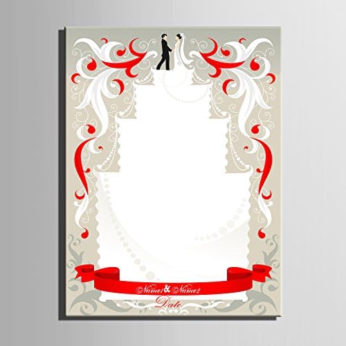 poiu The latest three-tier wedding cake fingerprint sign, ,60*80 canvas pictures