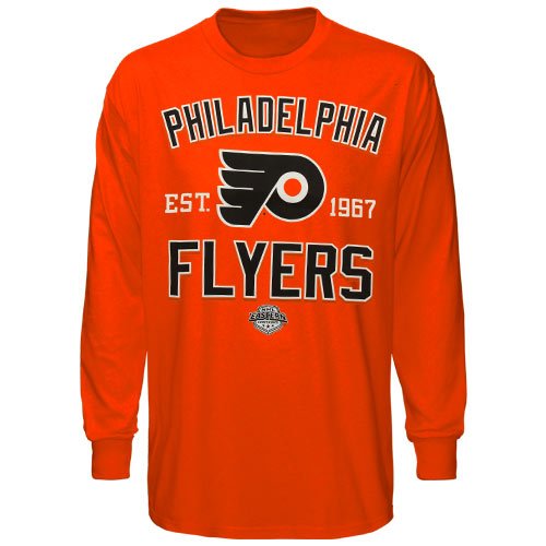 Majestic Philadelphia Flyers Athletic Streamline Long Sleeve T-Shirt - Orange (Small)
