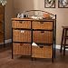 Southern Enterprises OC1888 Iron Wicker Chest Decorative Storage