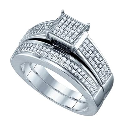 Cheap Girls Jewelry 0.40CTW DIAMOND FASHION BRIDAL SET For Sale