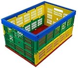 Collapsible Crate - Multi Colored (Multi) (10.5" H x 20.75" W x 14" D)