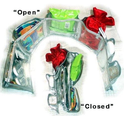 Shimmering Silver Mesh Purse Organizer Insert Strip