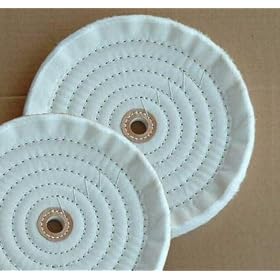2 Pc 8 Buffing and Polishing Soft Pad for Bench Grinder Tool by Import