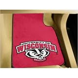 Wisconsin Badgers NCAA Car Floor Mats (2 Front) Badger Logo