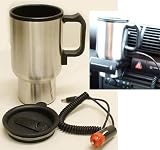 12V Car Auto Heated Thermal Travel Mug Cup No Spill Lid