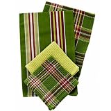 Bermuda Plaid Fir Kitchen Towels Set of 4