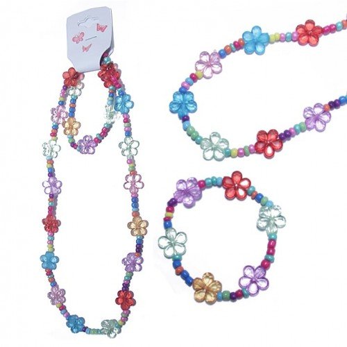 SG PARIS SET ELAST NECK+ELAST BRACE MULTICO MULTICOULEUR JEWELRY SET JEWELRY SET ENAMEL/METAL WINTER KID COUNTRY KID FASHION JEWELRY / HAIR ACCESSORIES FLOWERS