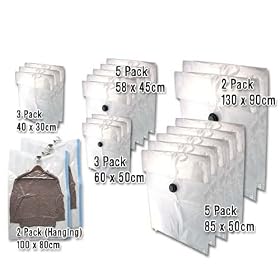 eSecure - 20 Large-Small Vacuum Storage Clothes Space Saving Bags