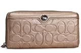 COACH（コーチ） 長財布 ギャラリー エンボスド メタリック ジップアラウンド ゴールド 【並行輸入品】