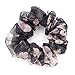 Cloris 3 Pieces Chiffon Floral Ponytail Holder Hair Scrunchies Assorted Colors