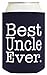 Funny Can Coolie Best Uncle Ever Gift 2 Pack Can Coolies Drink Coolers Navy
