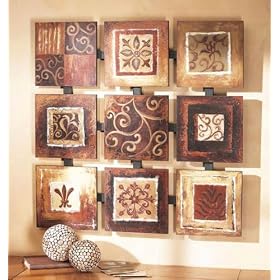 9 Panel Wall Decor Multicolor Finish