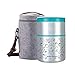 Lille Home 32OZ Vacuum Insulated Stackable Stainless Steel Thermal Lunch box | 2-Tier Bento box/Food Container with Insulated Lunch bag | BPA Free | Leakproof | Adults, Kids