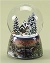 Pack of 2 Musical Scenic Pond Christmas Snow Globe Glitterdomes