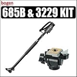 Manfrotto 685B Monopod & 234RC/3229 3D Swivel Tilt QR Head
