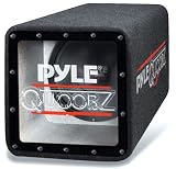 Pyle Quoobz Cube Style Bandpass 8inch Subwoofer Clear Plexiglas Cover Tuned Bass Reflex Port
