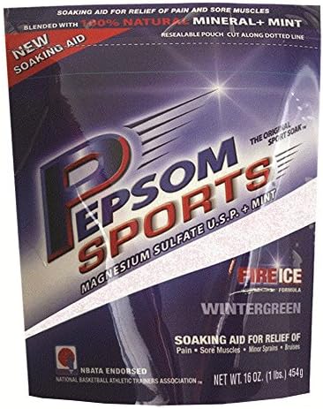 Pepsom Sports Wintergreen Epsom Salt 1 Lb (Pack of 6)