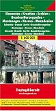 Produkt-Bild: Freytag Berndt Autokarten, Slowenien, Kroatien, Serbien, Bosnien-Herzegowina, Montenegro, Mazedonien - Ma&szlig;stab 1:600 000: Citypl&auml;ne. Touristische Informationen. Ortsregister mit Postleitzahlen