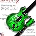 Colorburst Green Skin by WraptorSkinz TM fits Nintendo Wii Guitar Hero III (3) Les Paul Controller (GUITAR NOT INCLUDED)