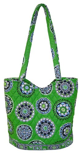Vera Bradley Bucket Tote Bag Cupcake Green