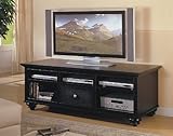 Black LCD / Plasma Flat Panel TV Stand Console Table