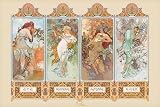 1art1 - 39479 - Poster - Alphonse Mucha - 4 Saisons - 91 x 61 cm