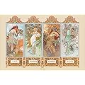 1art1 39479 Alphonse Mucha - 4 Seasons Poster 91 x 61 cm
