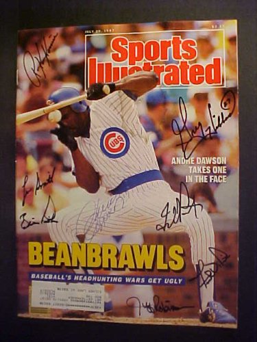 Lee Smith, Frank DiPino, Jeff Robinson & Other Chicago Cubs Autographed July 20, 1987 Sports Illustrated Magazine