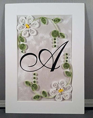 Monogram Letter "A" Quilled Design