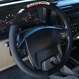 NFL Denver Broncos Black Steering Wheel Cover