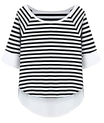 Two-Toned Striped Print Tunic 