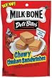 Milk-Bone Deli Bites Chewy Chicken Sandwiches Dog Treats, 5.6-Ounce Pouches (Pack of 10)