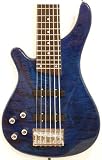 Blue Left Handed Electric Bass Guitar with Free Gig Bag Case