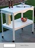 Prairie Leisure Design 98 004 Cooks Helper With Wheels - Satin White